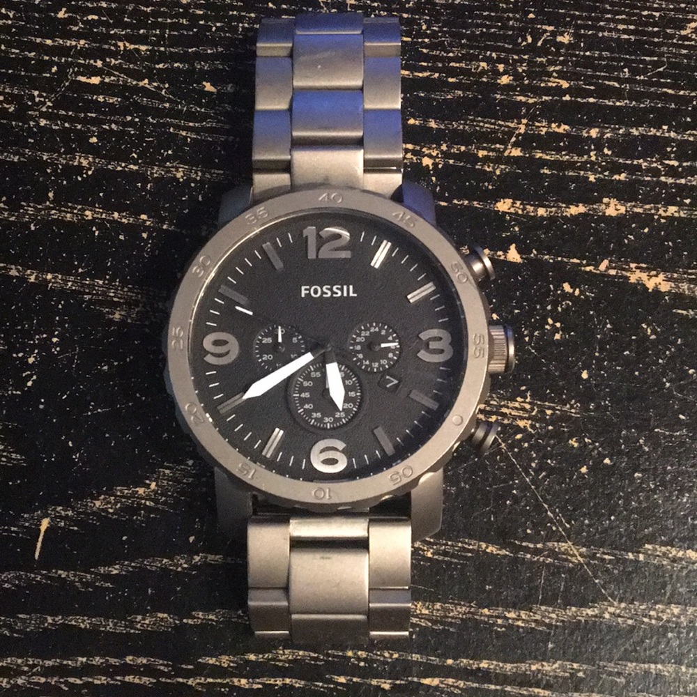 Fossil Nate Titanium Gray Watch TI1004